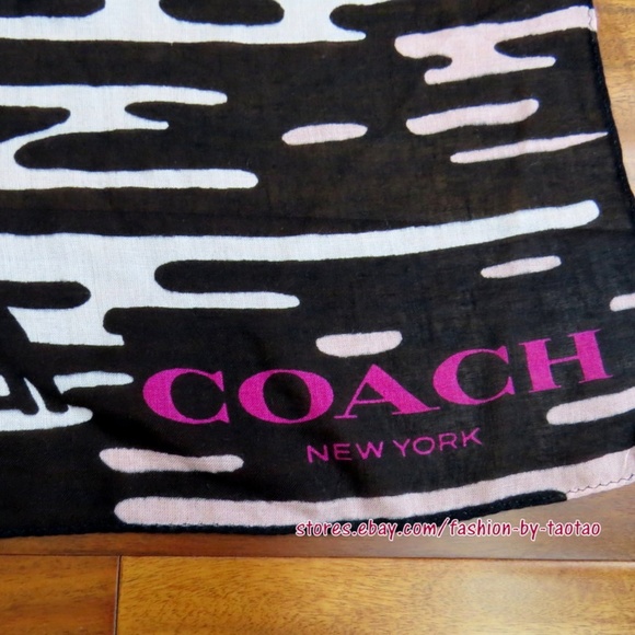 New w Tag Coach 54265 Landscape Shawl Scarf - Picture 4 of 5